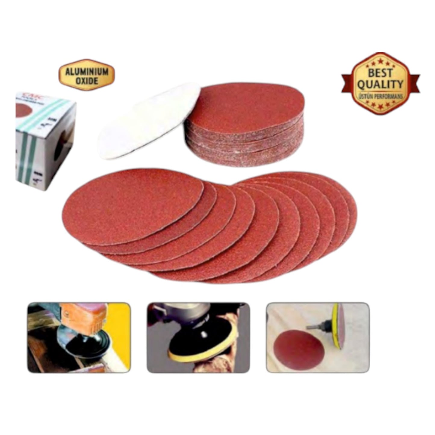 Cırtlı Zımpara Disk Paketleri - 115 mm & 150 mm (Düz ve Delikli)
