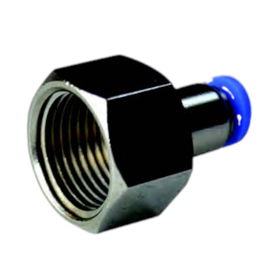 PCF Serisi Dişi Düz Rekor – Hızlı Pnömatik Bağlantı (1/8” – 1/2”, 4mm – 12mm)