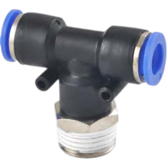 PB Serisi Erkek T Bağlantı – Pnömatik Hortum Hızlı Bağlantı Rekoru (1/8" – 1/2", 4mm – 12mm)